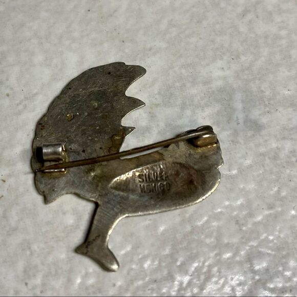 𝅺VINTAGE silver bird pin - Picture 2 of 2